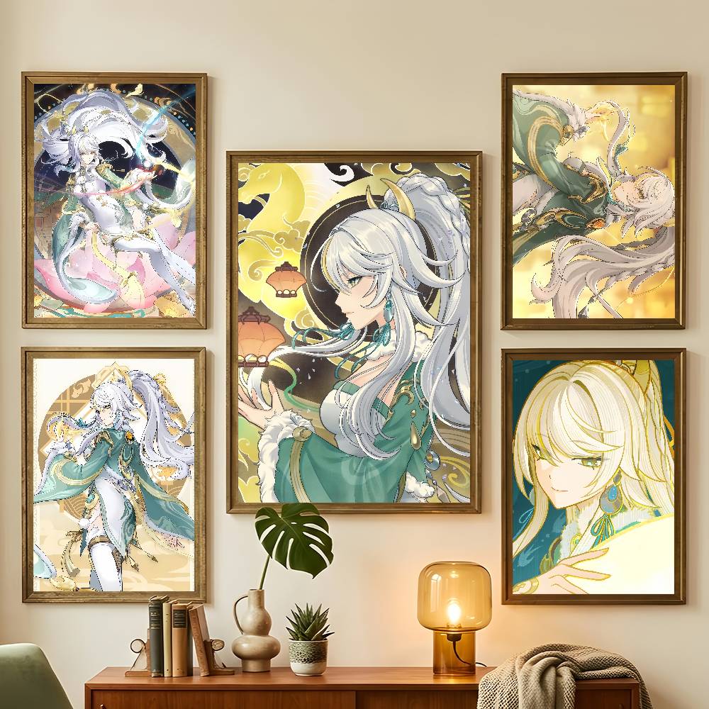 Gaming Accessories Wall - Game Wuthering Waves Zibai Poster For
