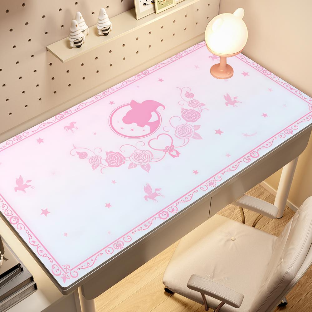 Gaming Accessories Pink - Kawaii Anime Girls Pink Mouse Pad