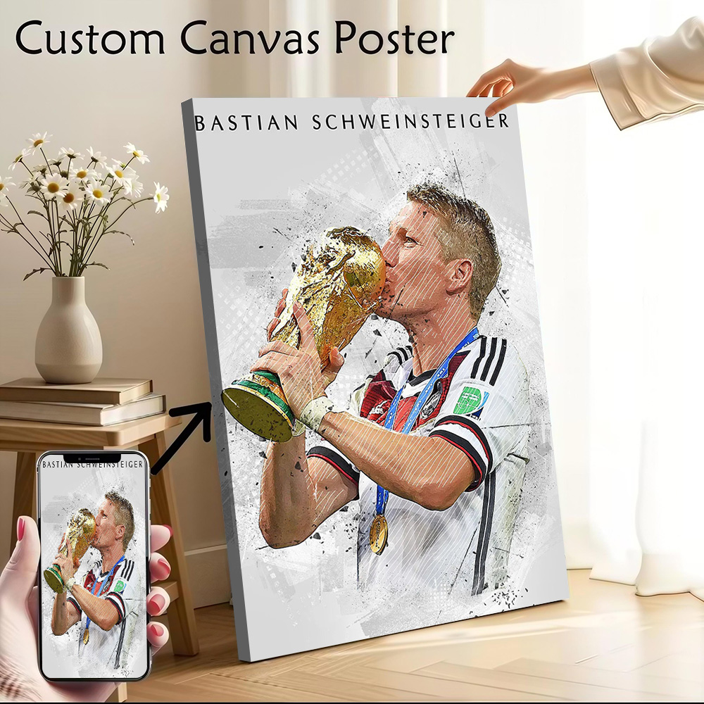 Gaming Accessories Wall - Bastian Schweinsteiger Canvas Poster Customizable Pictures