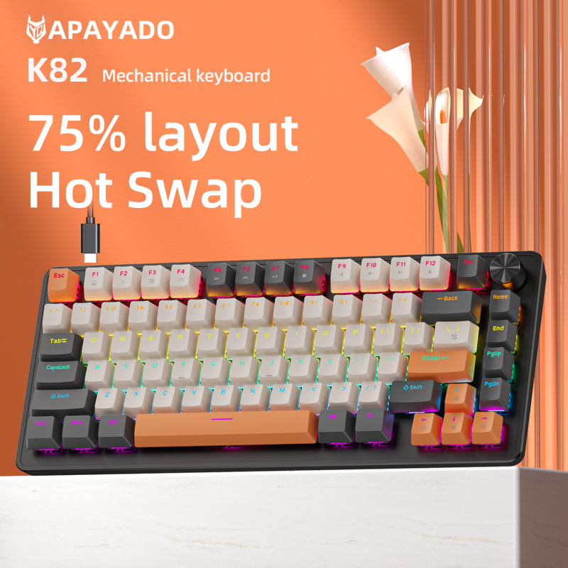 Gaming Accessories Uk - Custom Wired Gaming Keyboard 75 APAYADO
