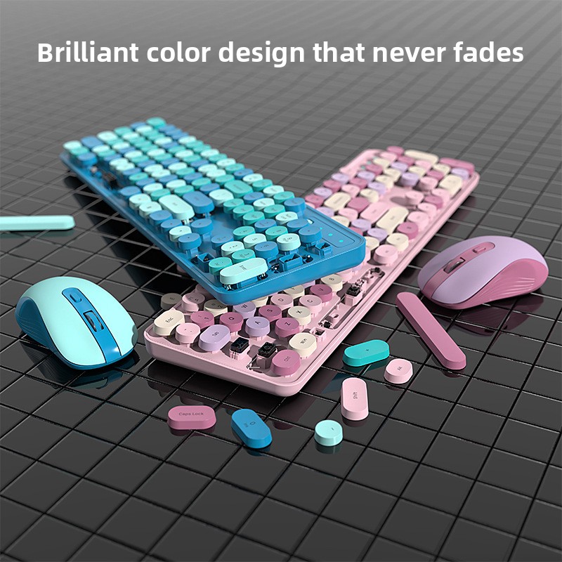 Gaming Accessories Uk - Custom Wireless Keyboard Mouse Set Rose