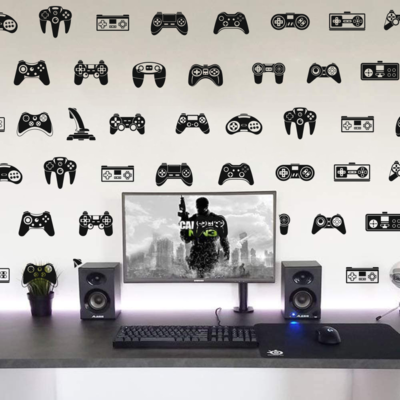 Gaming Accessories Wall - 39Pcs Video Game Constroller Joysticker Wall