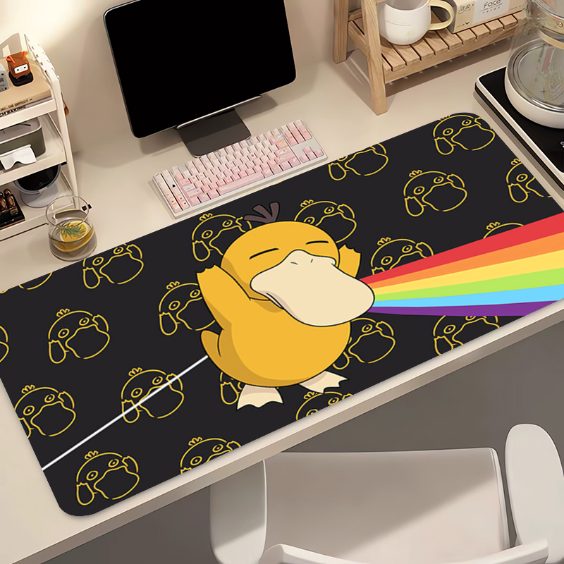 Gaming Accessories Setup - Natural Rubber Mouse Pad Pokemon Psyduck