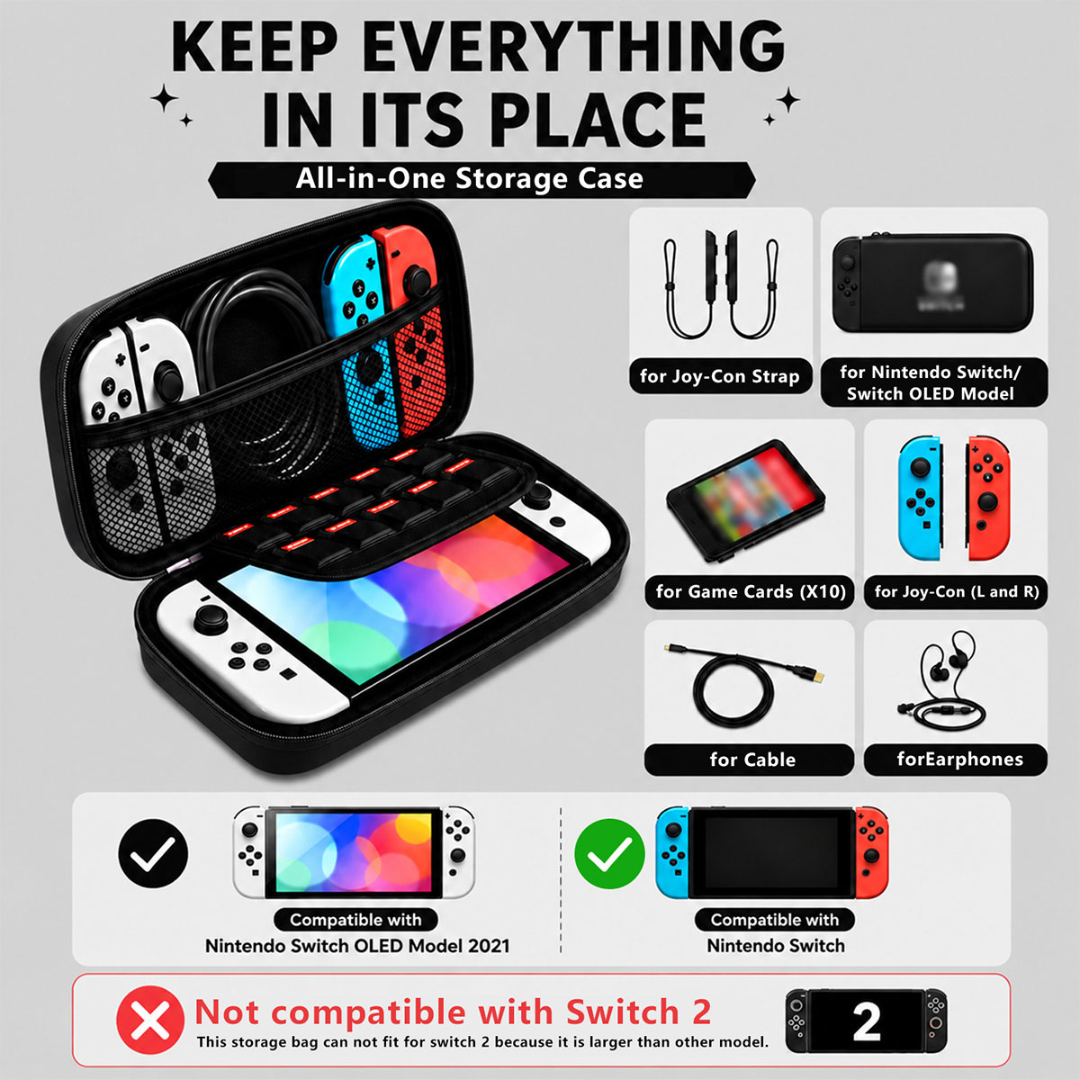 Portable Carrying Case With Me - Gaming Accessories Bag 评论和价格