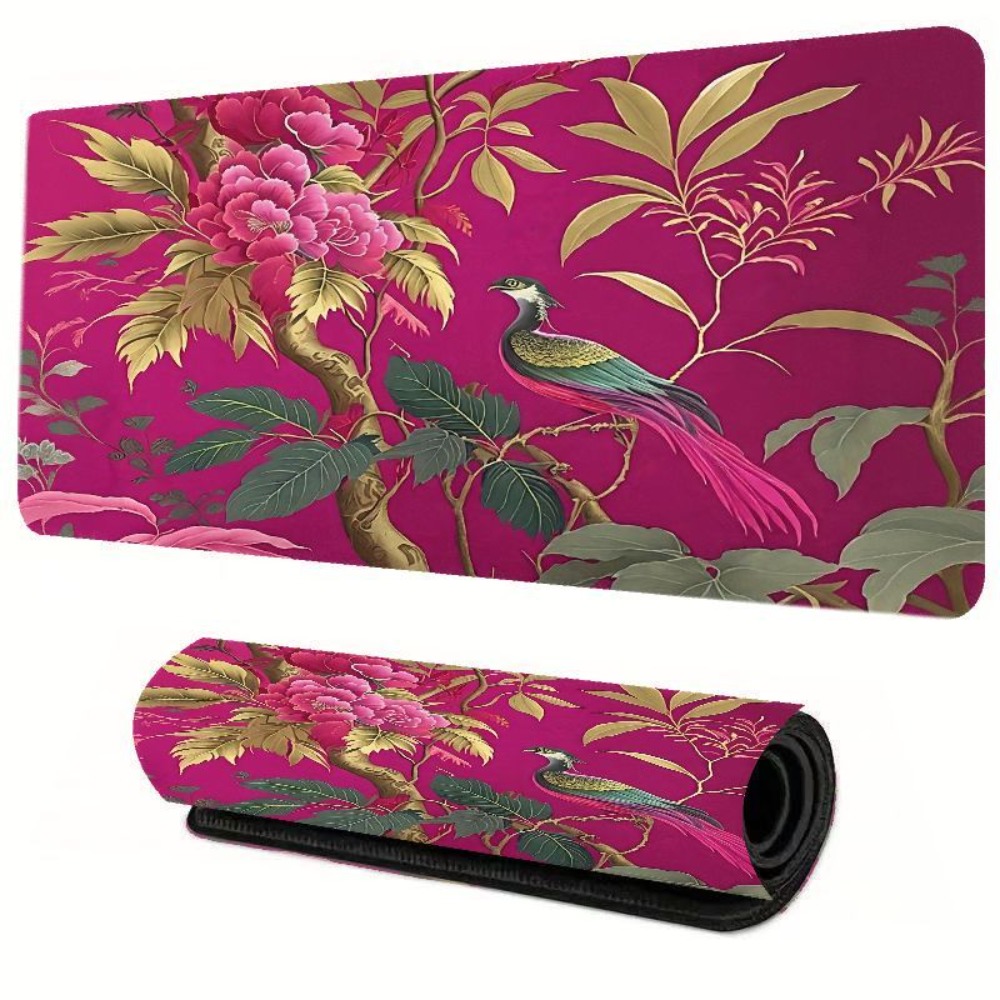 Bright pink flower and bird pa - Gaming Accessories Pink 评论和价格