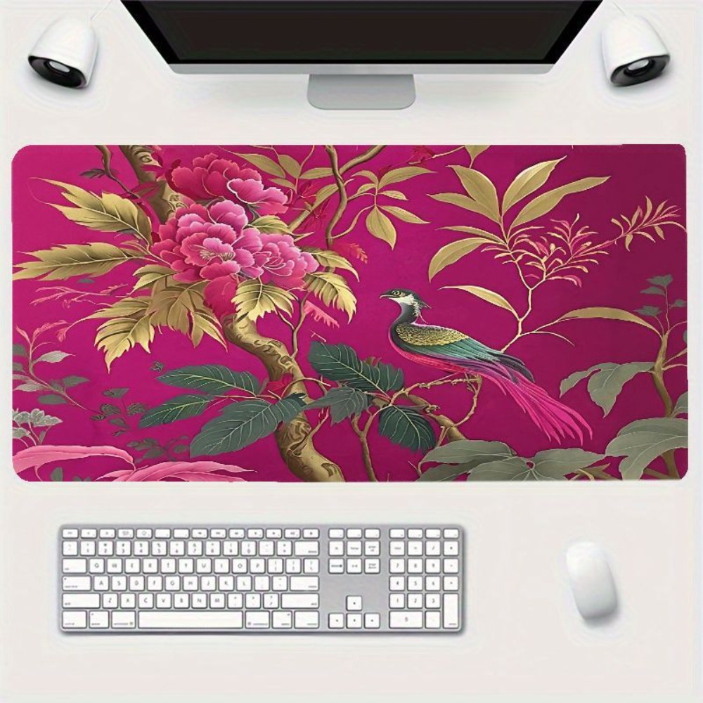 Bright pink flower and bird pa - Gaming Accessories Pink 评论和价格