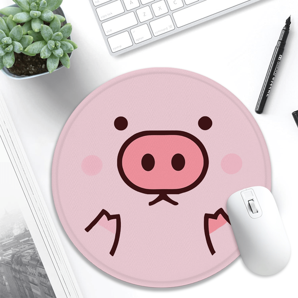Kawaii Pink Pig Face Art circl - Gaming Accessories Pink 评论和价格