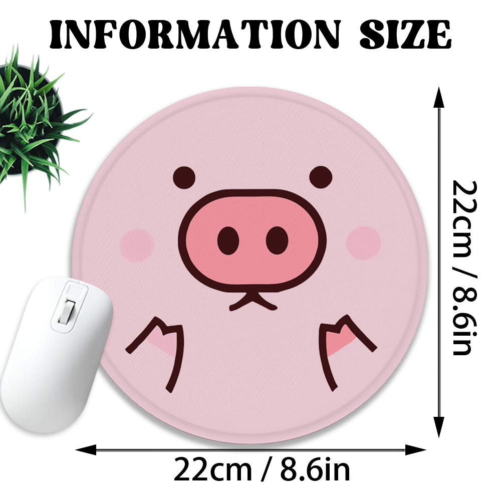 Kawaii Pink Pig Face Art circl - Gaming Accessories Pink 评论和价格