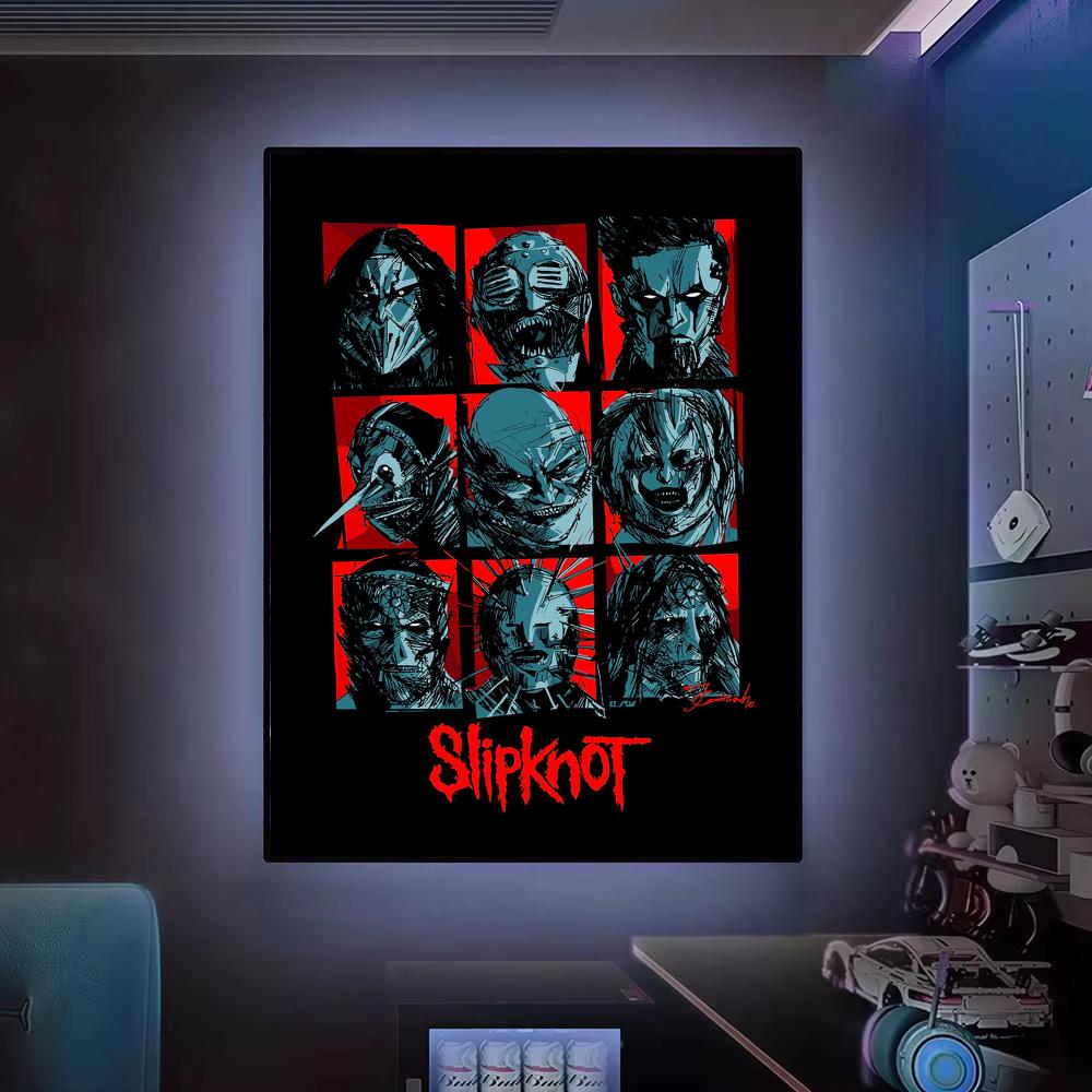 Band S-Slipknot Rock Poster Mo - Gaming Accessories Wall 评论和价格