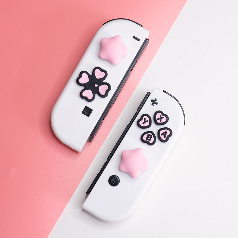 Multi-color Button Stickers +  - Gaming Accessories Pink 评论和价格