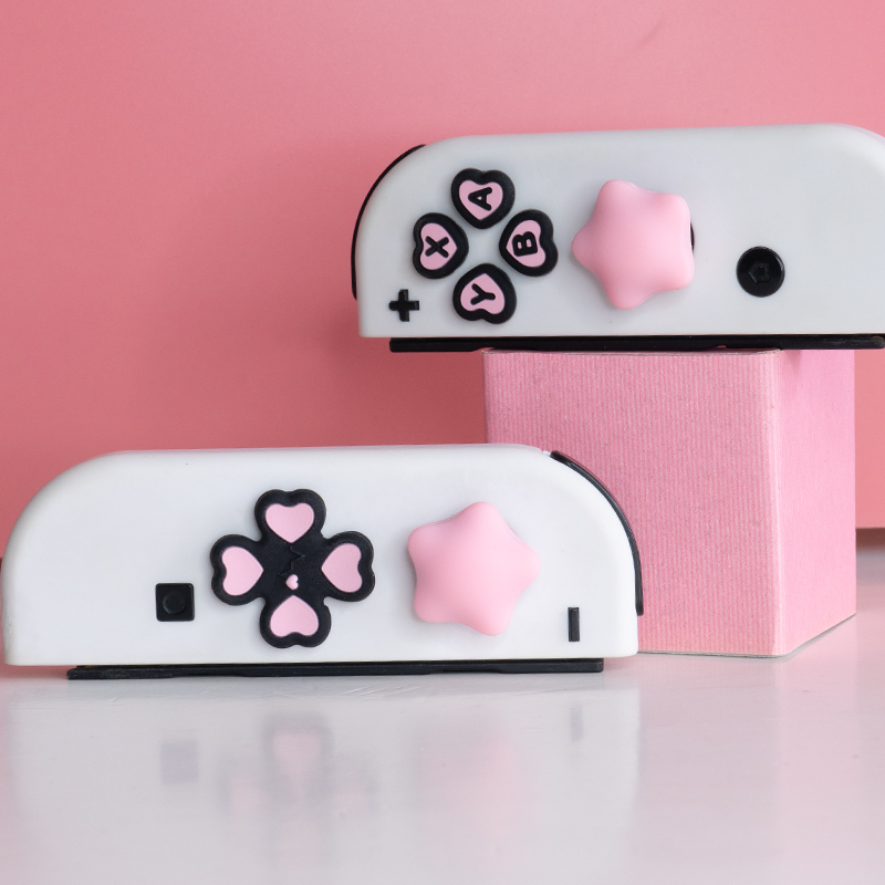Multi-color Button Stickers +  - Gaming Accessories Pink 评论和价格
