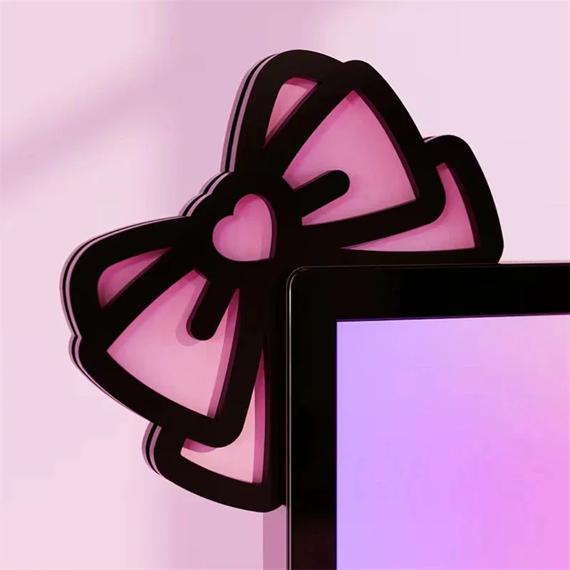 Kawaii Pink Acrylic Bow Monito - Gaming Accessories Kawaii 评论和价格