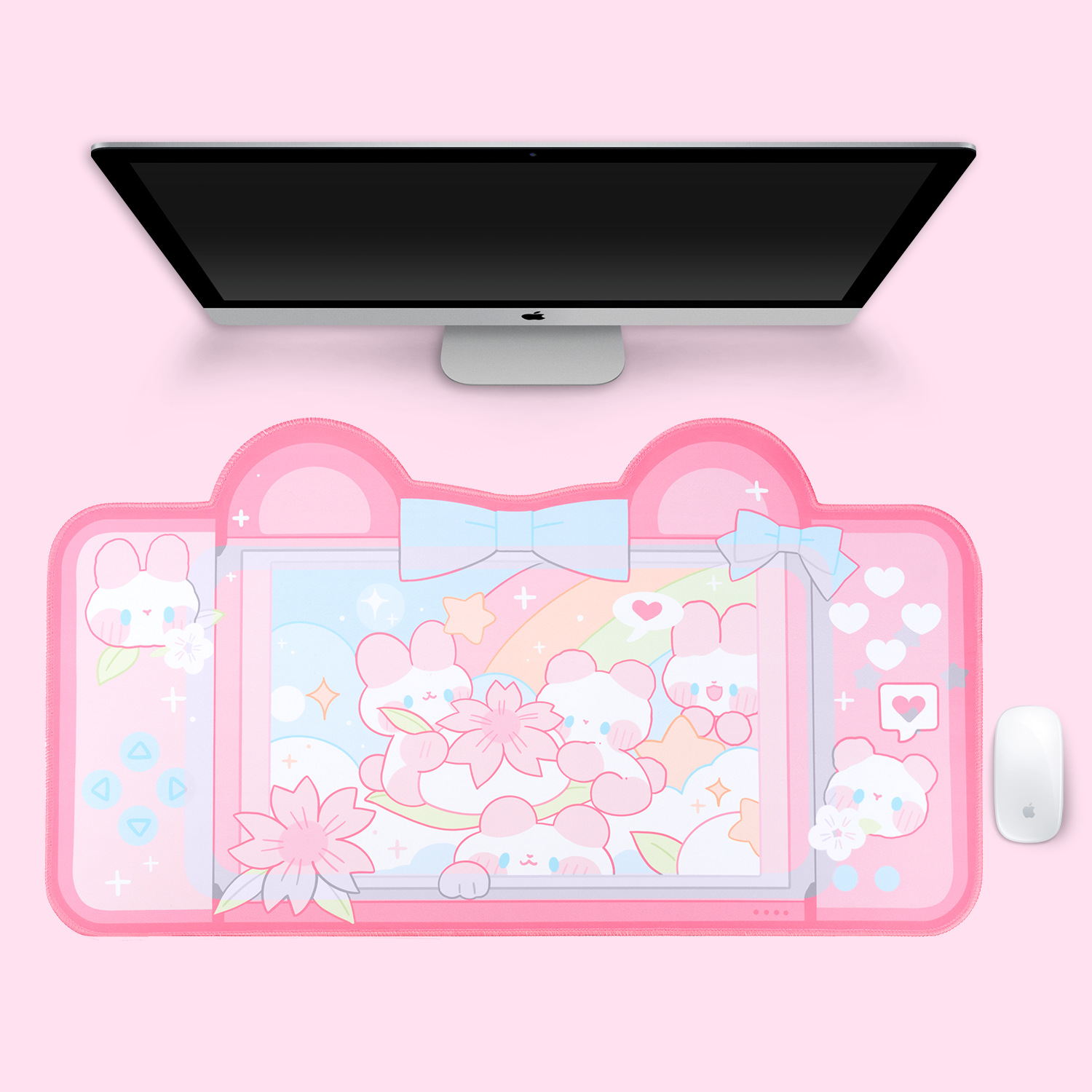 Extra Large Kawaii Gaming Mous - Gaming Accessories Pink 评论和价格
