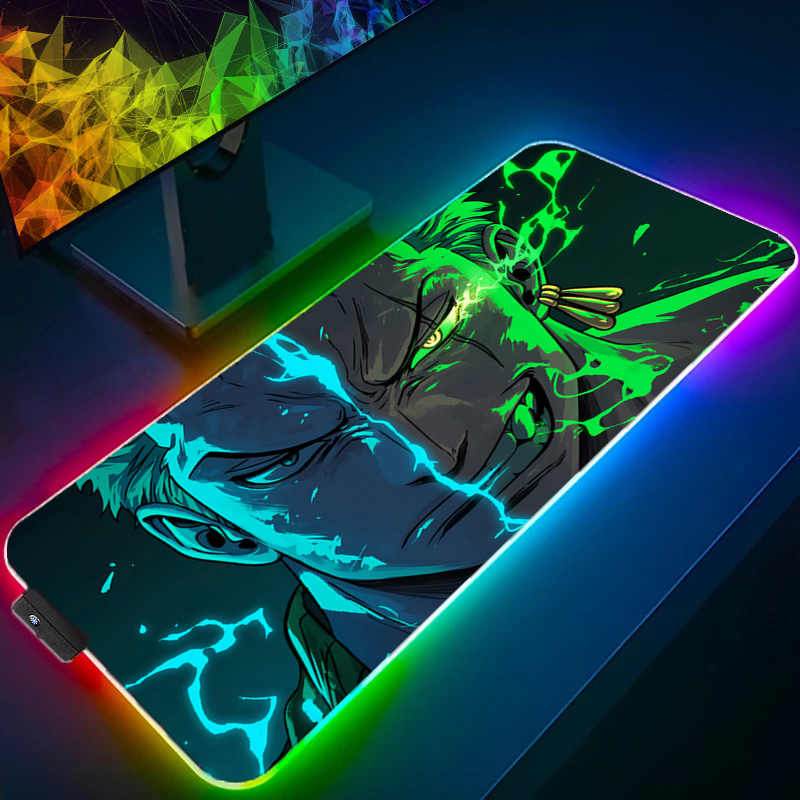 ONE PIECE Zoro Mouse Pad RGB G - Gaming Accessories Keyboards 评论和价格