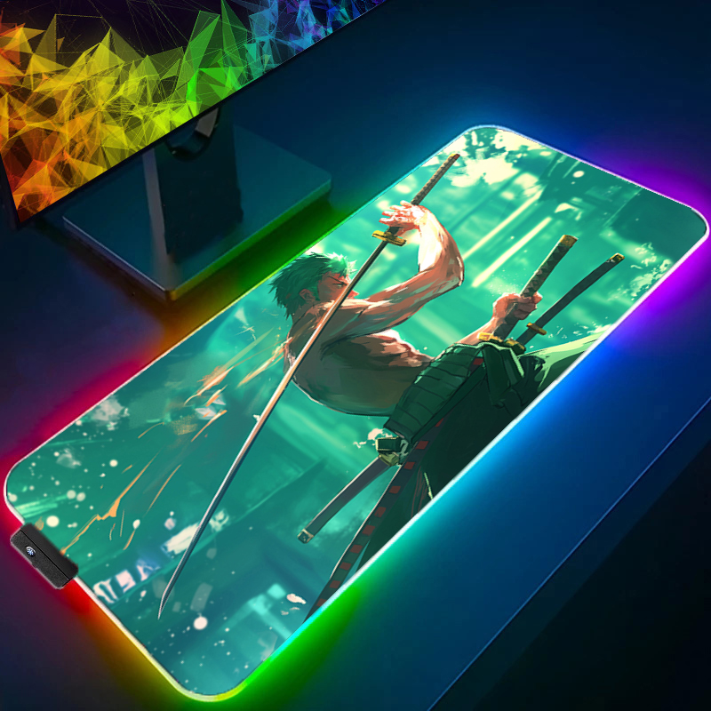ONE PIECE Zoro Mouse Pad RGB G - Gaming Accessories Keyboards 评论和价格
