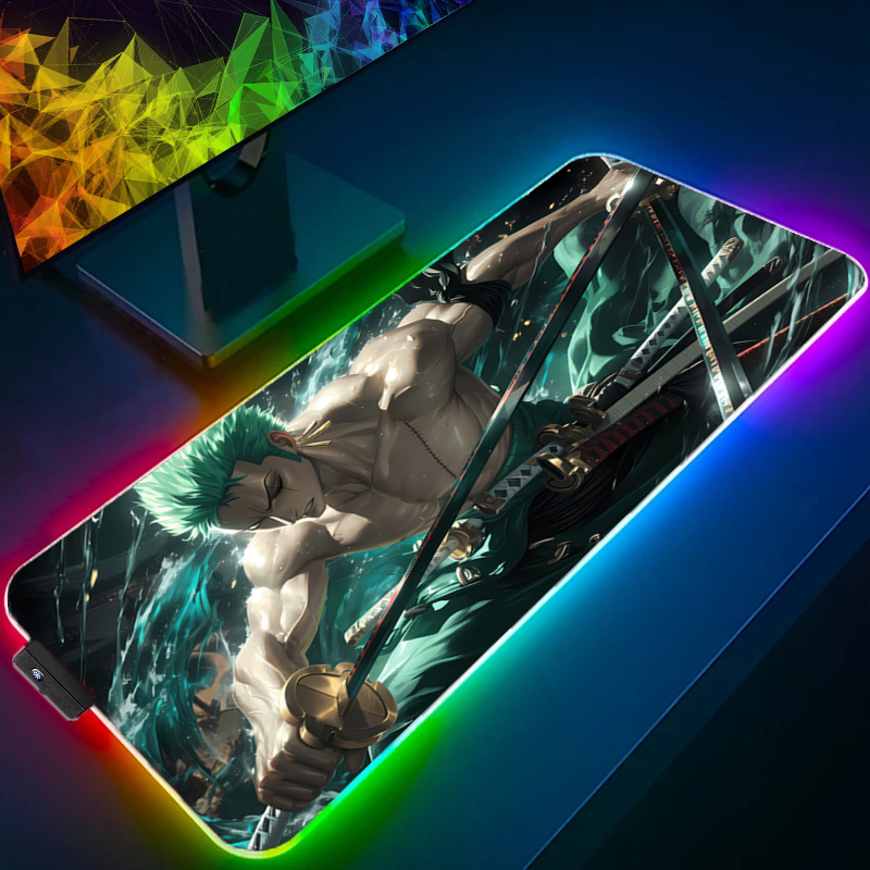 ONE PIECE Zoro Mouse Pad RGB G - Gaming Accessories Keyboards 评论和价格