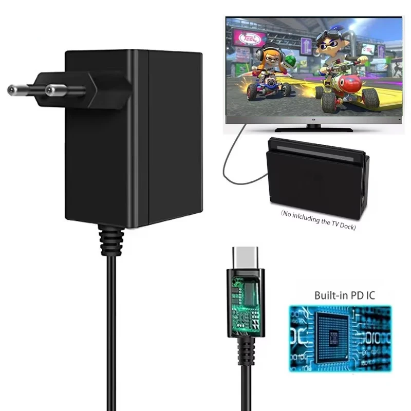 EU US UK Plug Adapter for AC C - Gaming Accessories Wall 评论和价格