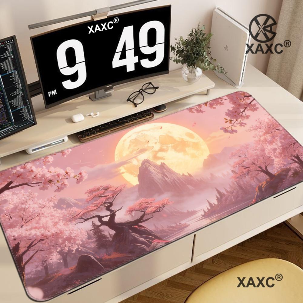 Pink Sakura Anime XXL Mousepad - Gaming Accessories Pink 评论和价格