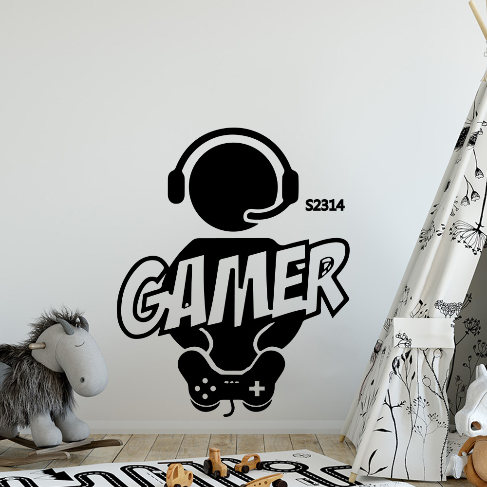 1pc Gamer Wall Art Decal For K - Gaming Accessories Wall 评论和价格