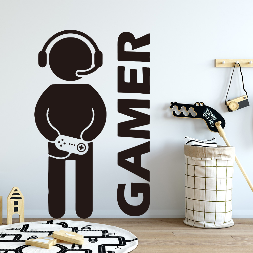 1pc Gamer Wall Art Decal For K - Gaming Accessories Wall 评论和价格